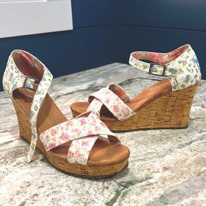 TOMS Wedge Sandals, gently worn.